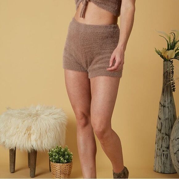Scandal Italy Pants - NWT Scandal Italy Serena Soft Fuzzy Shorts XS S M L